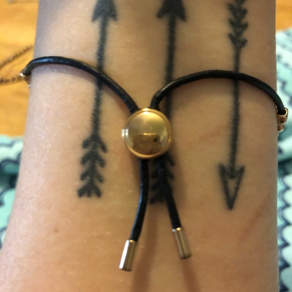 Fossil leather adjustable bracelet - Picture 3 of 4